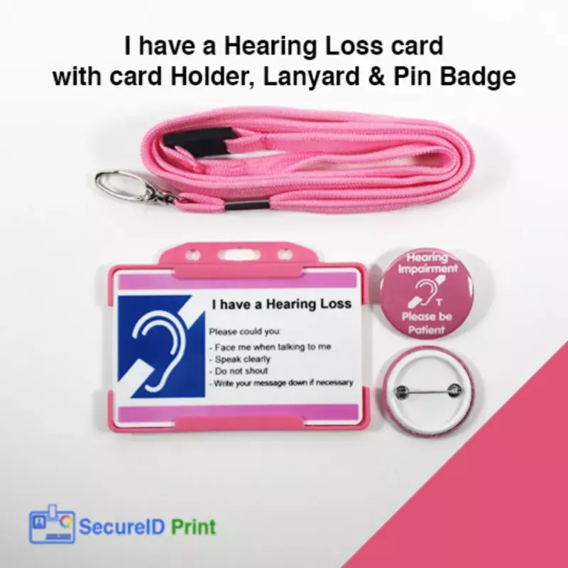 Pink Hearing Loss Card