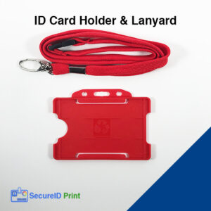 id card holder red