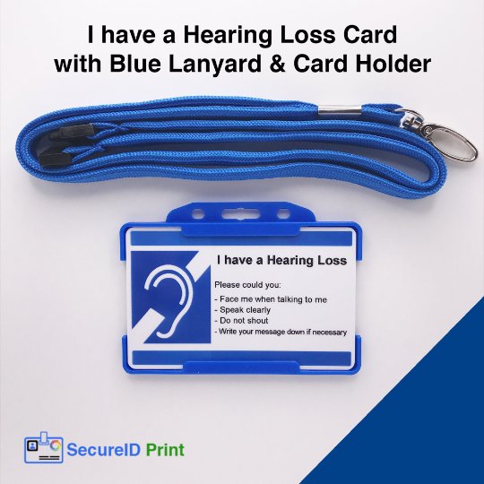 Hearing Loss Card Blue